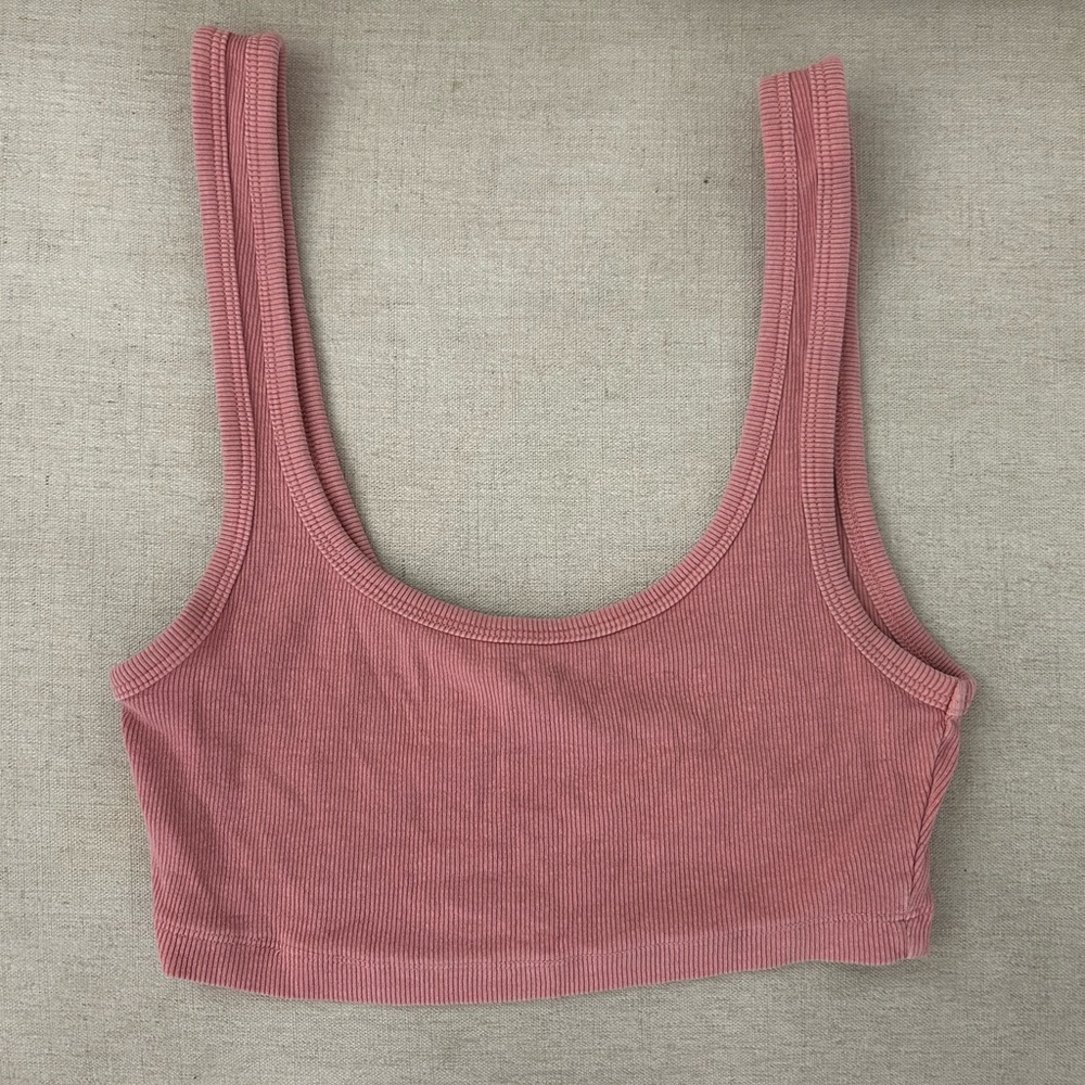 Zara Blush Ribbed Sleeveless Top